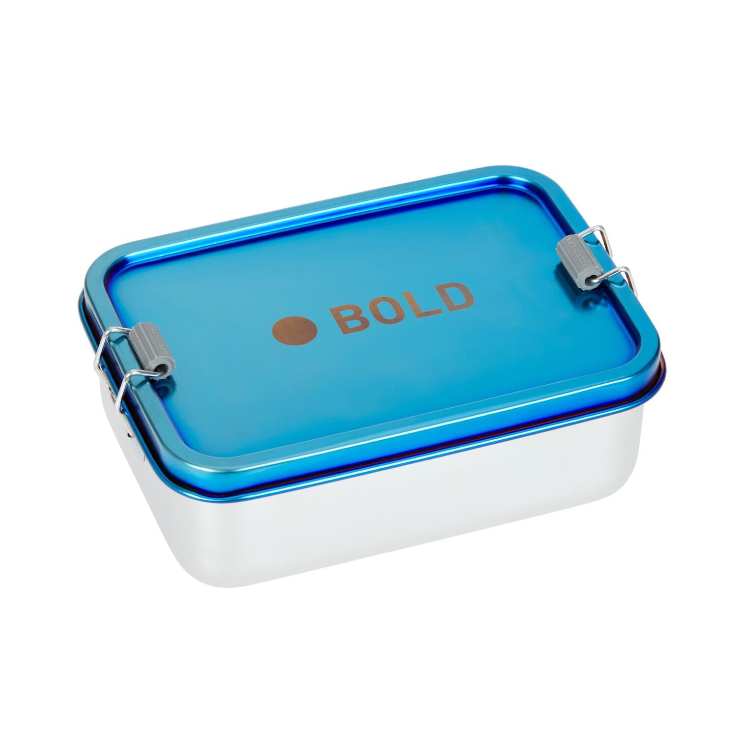 Lässig Brotdose Kinder - Edelstahl Lunchbox BOLD, blue/purple