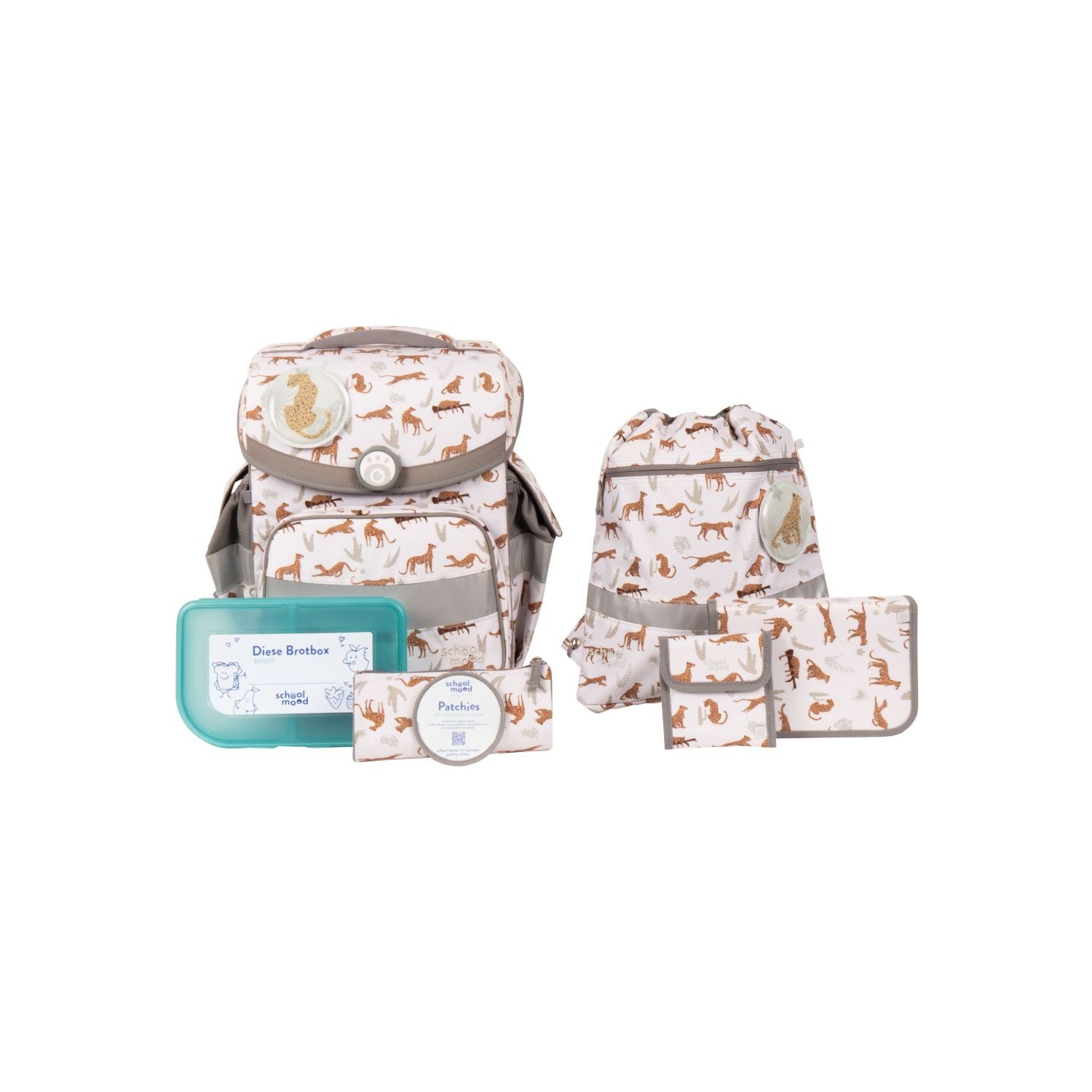 School Mood Schulranzenset Timeless Leopard (Nordic Collection)