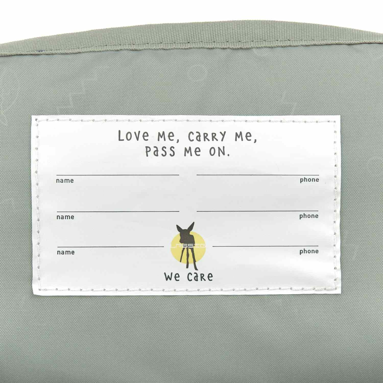 Lässig Kindergartenrucksack - Mini Square Happy Prints light olive