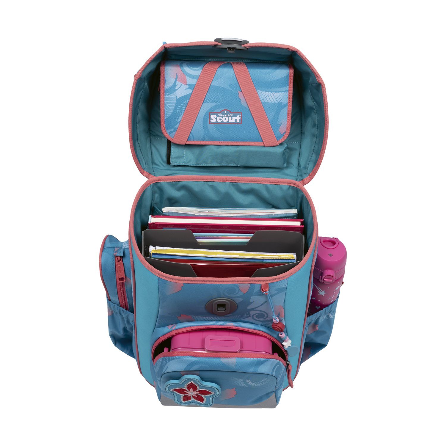 Scout Neo Schulranzen-Set 4 teilig Safety Light Aloha