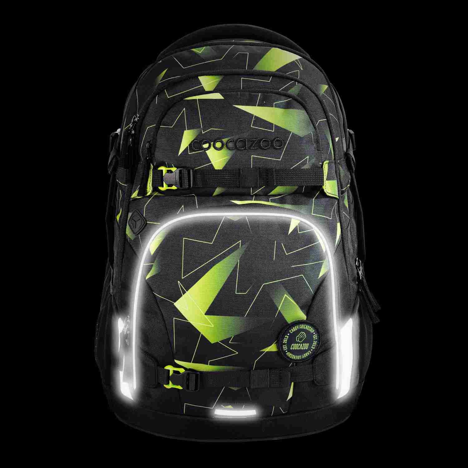 coocazoo Schulrucksack PORTER, Lime Flash