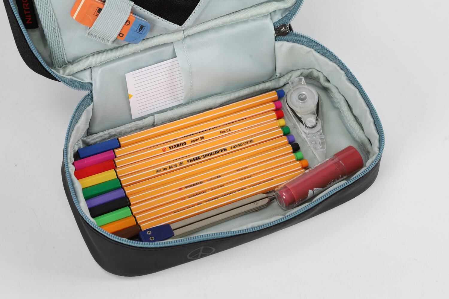 Nitro Mäppchen PENCIL CASE XL Peace Love Nitro schwarz