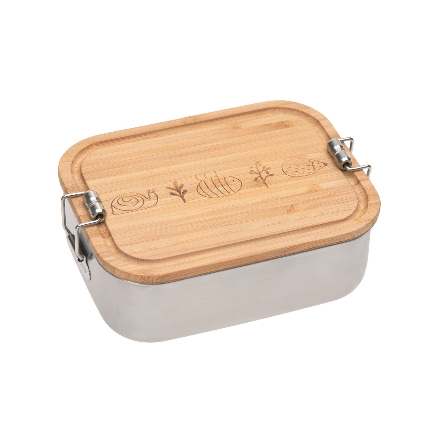 Lässig Brotdose Kinder - Edelstahl Lunchbox, Bamboo Garden Explorer