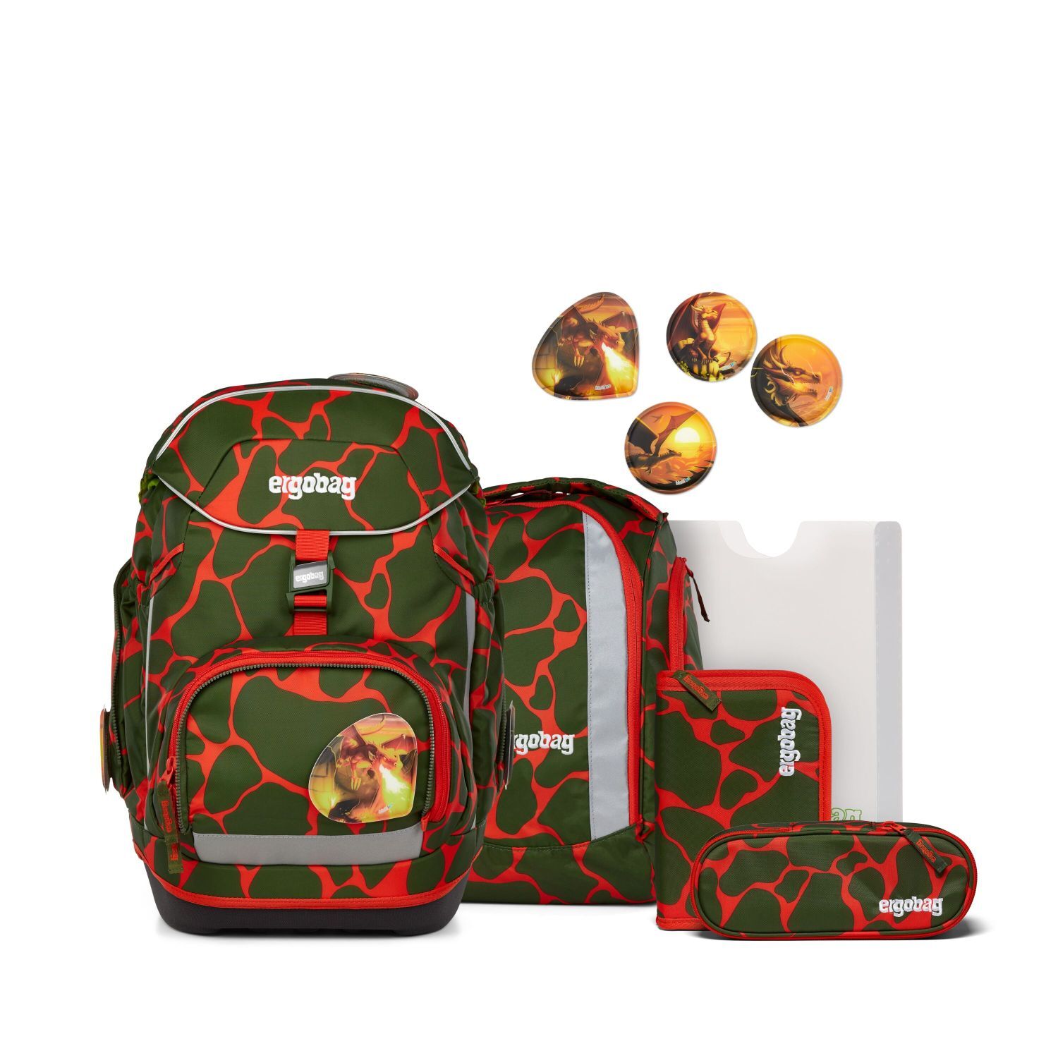 ergobag pack Schulrucksack-Set FeuerspeiBär 2025
