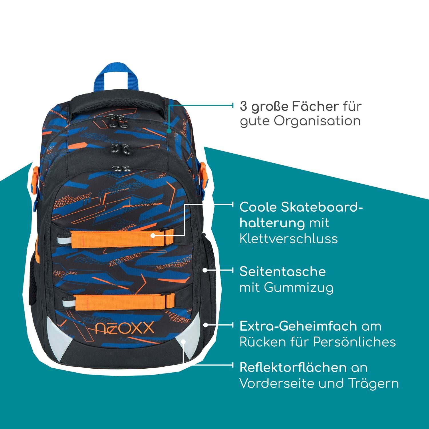 Neoxx ACTIVE PRO Schulrucksack Streetlight Runner Neoxx ACTIVE PRO Schulrucksack Streetlight Runner