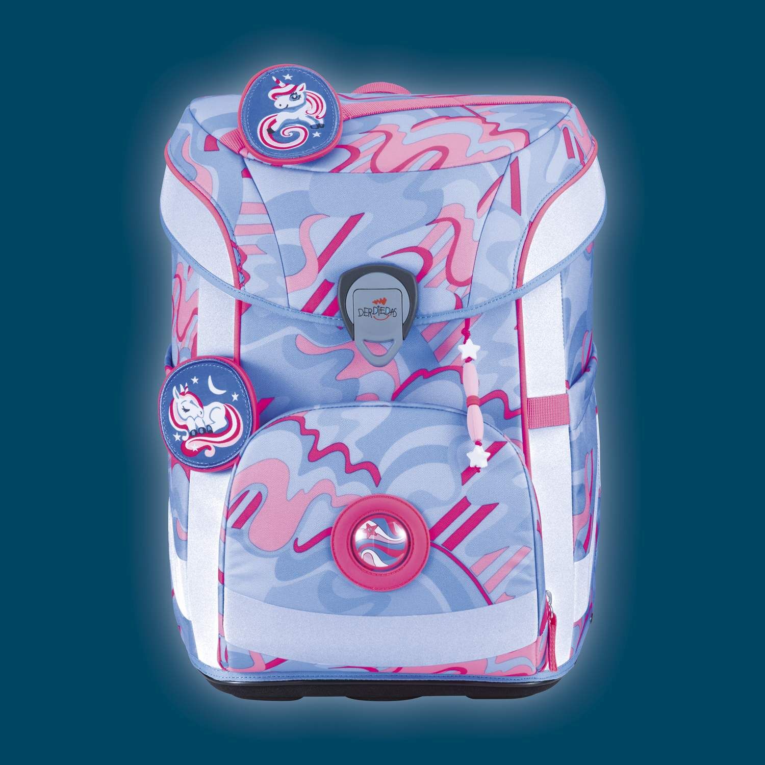 DerDieDas ErgoFlex Easy Superflash Magic Unicorn Schulranzenset 5-teilig