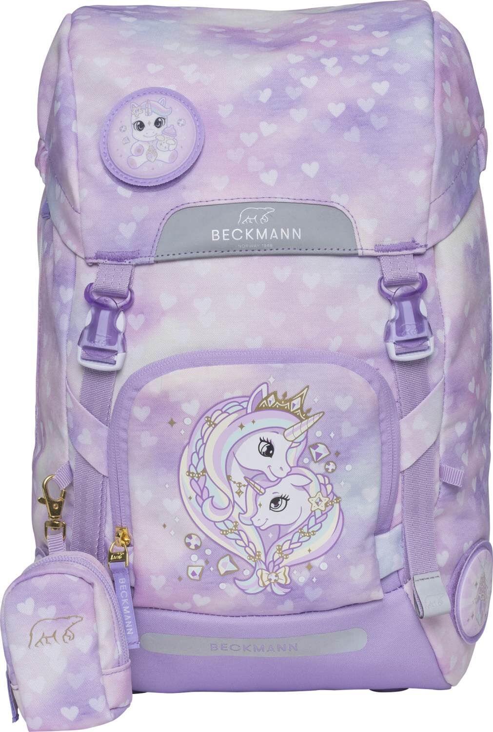 Beckmann Schulranzenset Classic Maxi - 6-Tlg. Set Unicorn Princess Purple