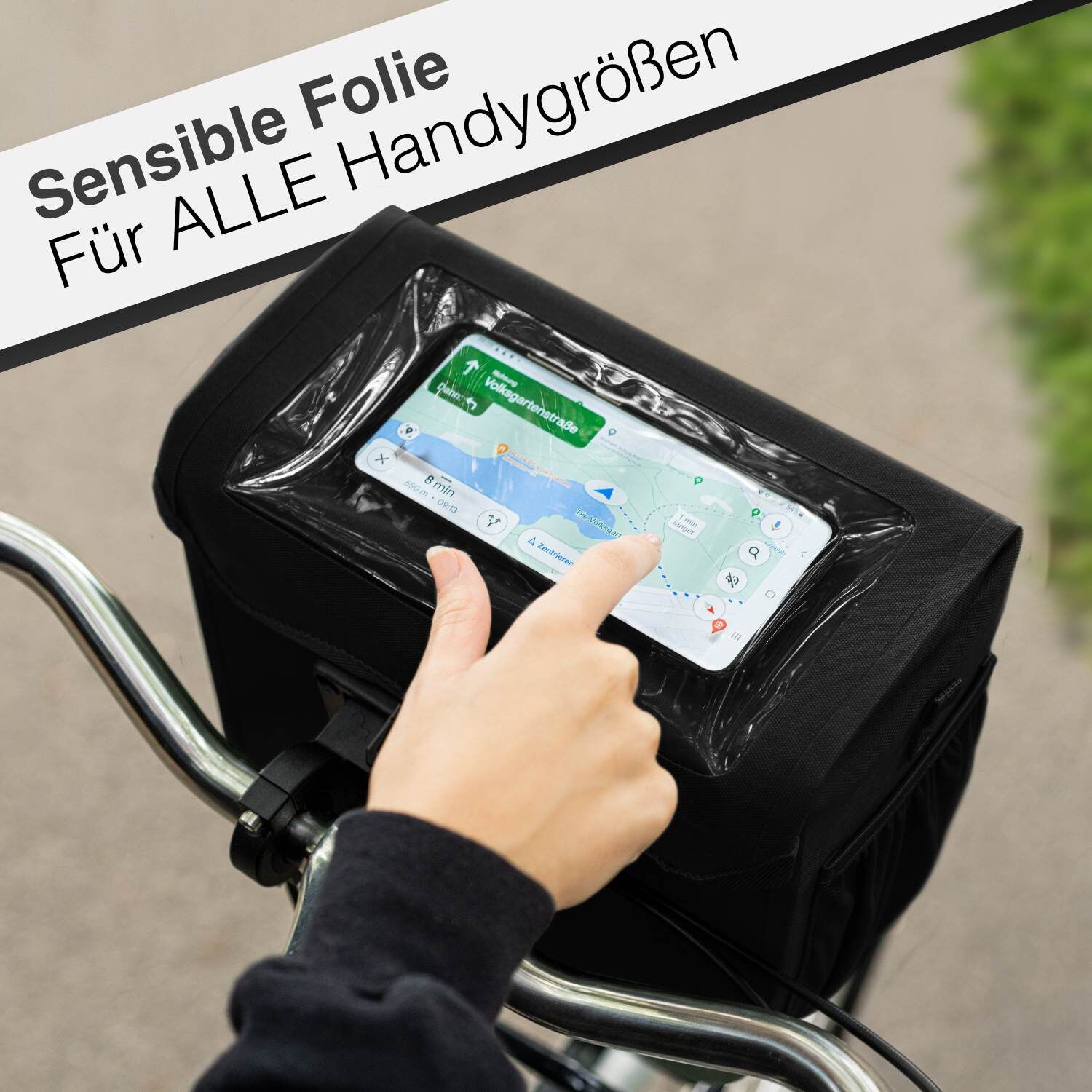 Valkental Front Pack Fahrradtasche - Schwarz
