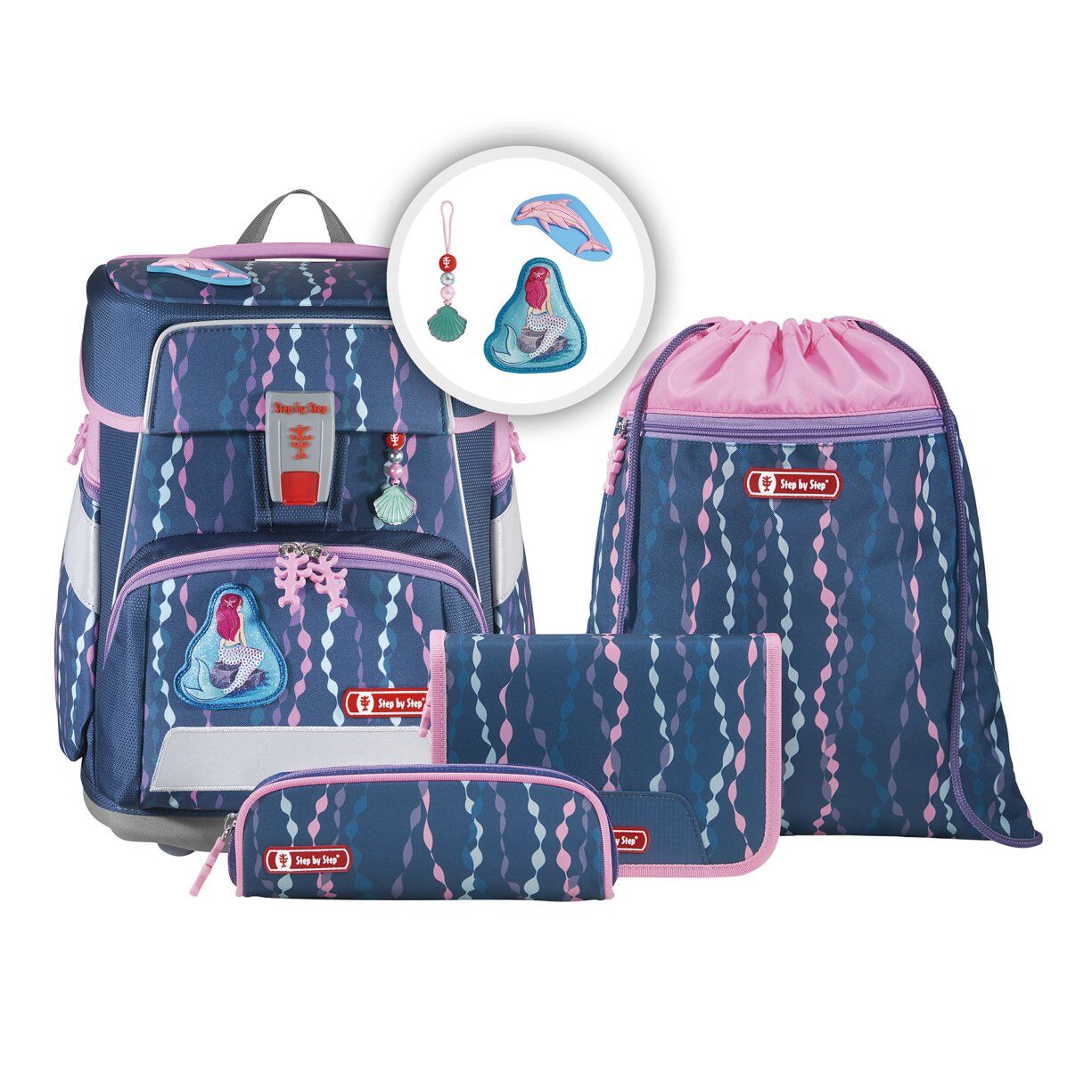 Step by Step SPACE Schulranzen-Set "Mermaid Bella", 5-teilig