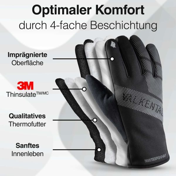 Valkental GloRider Ultra Handschuhe - M - Schwarz