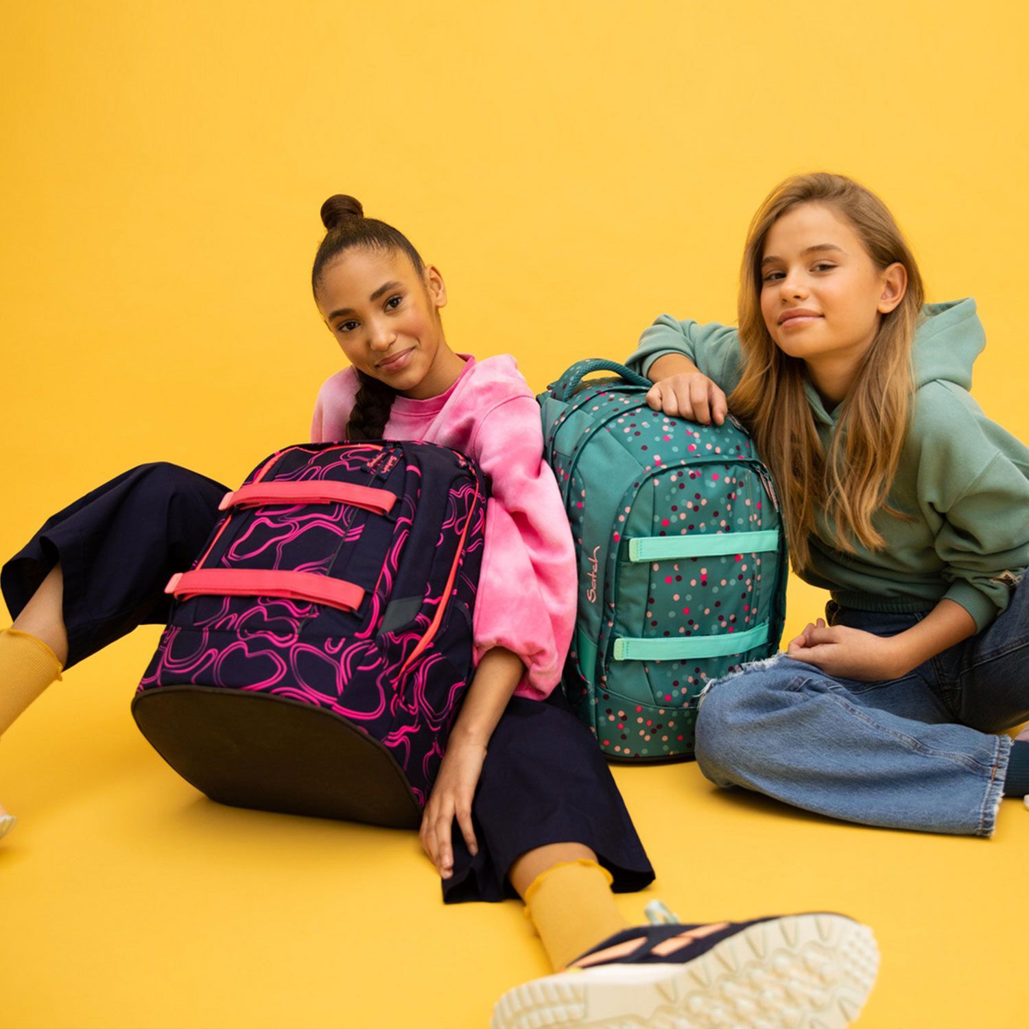 Schulrucksack Mädchen 4T Set Rucksack Tasche Elephant Hero Butterfly Pink + rsmr